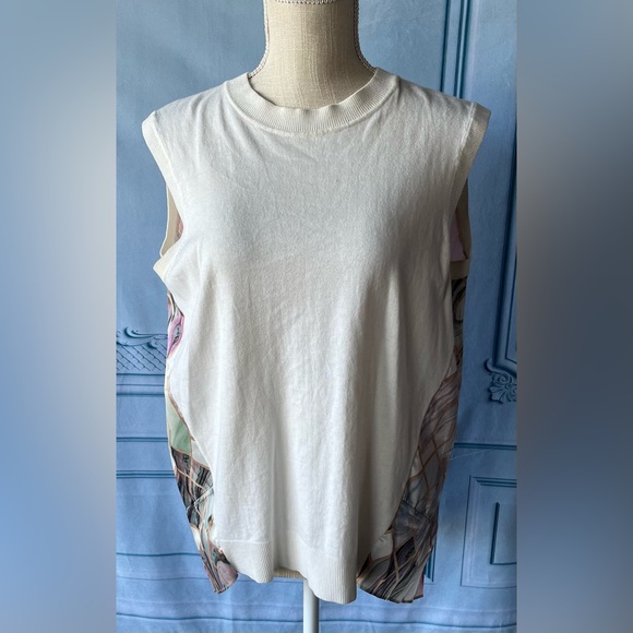 Ted Baker Size:2 Women Floral Knit Pleated Tunic Top Work Blouse Sleeveless - Picture 6 of 7